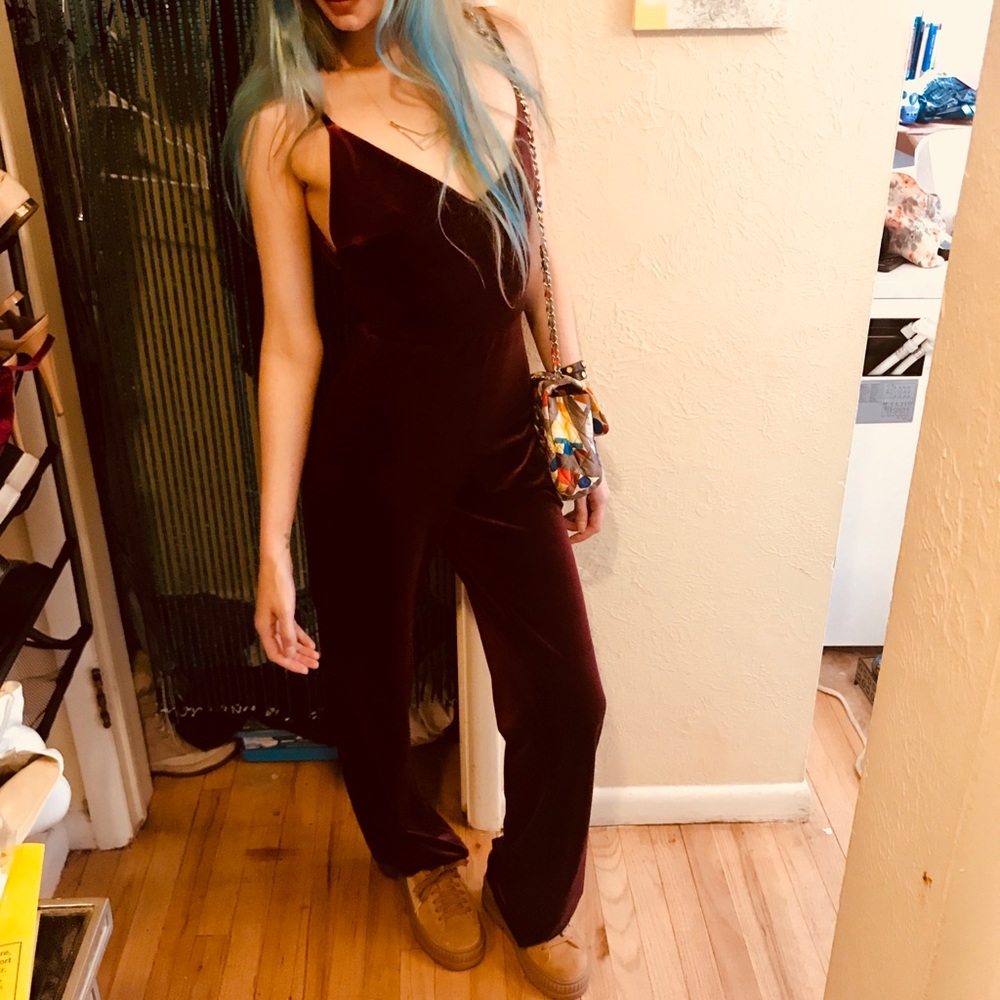 Velvet jumpsuit XS
